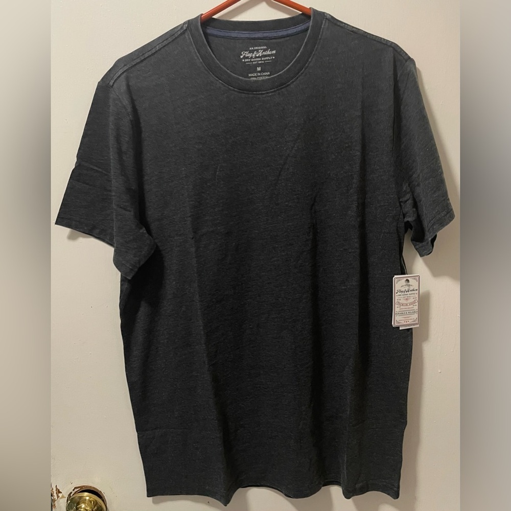 Flag & Anthem Men's Short Sleeve Crew Neck T-Shirt Color Charcoal Size Medium M